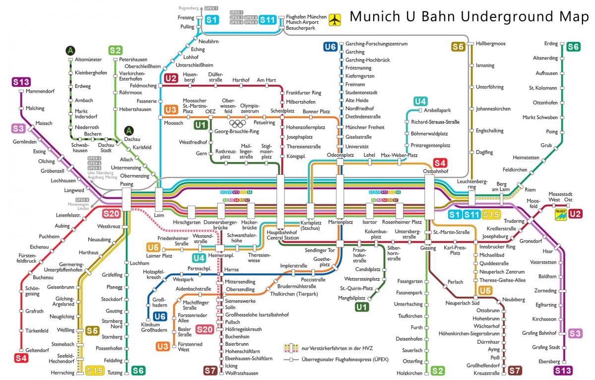 munchen यू बान नक्शा