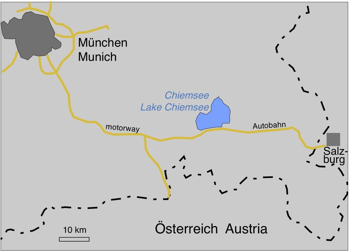 नक्शा ofmunich झीलों 