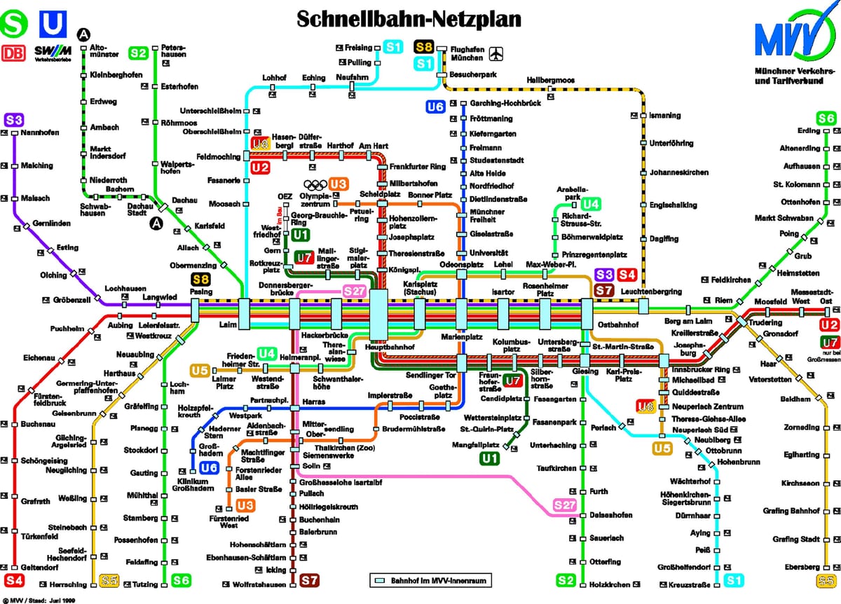 नक्शे के munchen मेट्रो