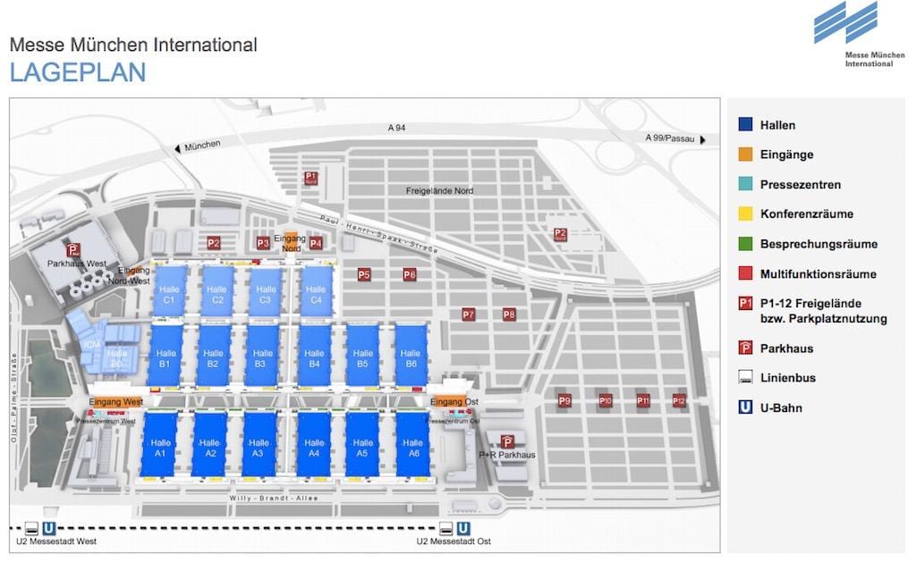 नक्शे के munchen messe