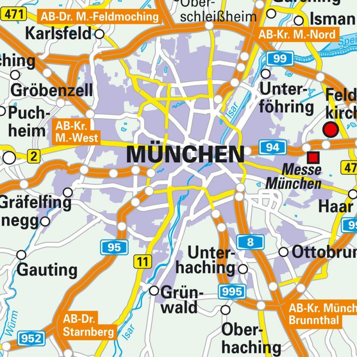 म्यूनिख शहर के नक्शे