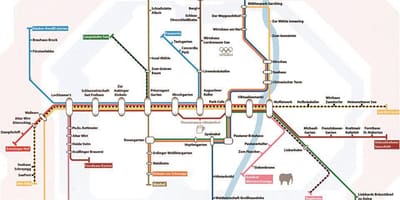 नक्शे के म्यूनिख बीयर गार्डन