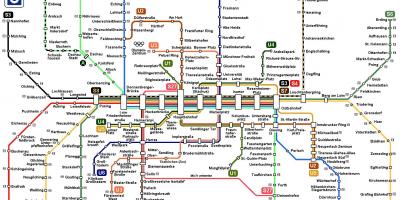 म्यूनिख s8 ट्रेन का नक्शा
