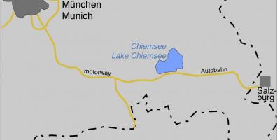 नक्शा ofmunich झीलों 
